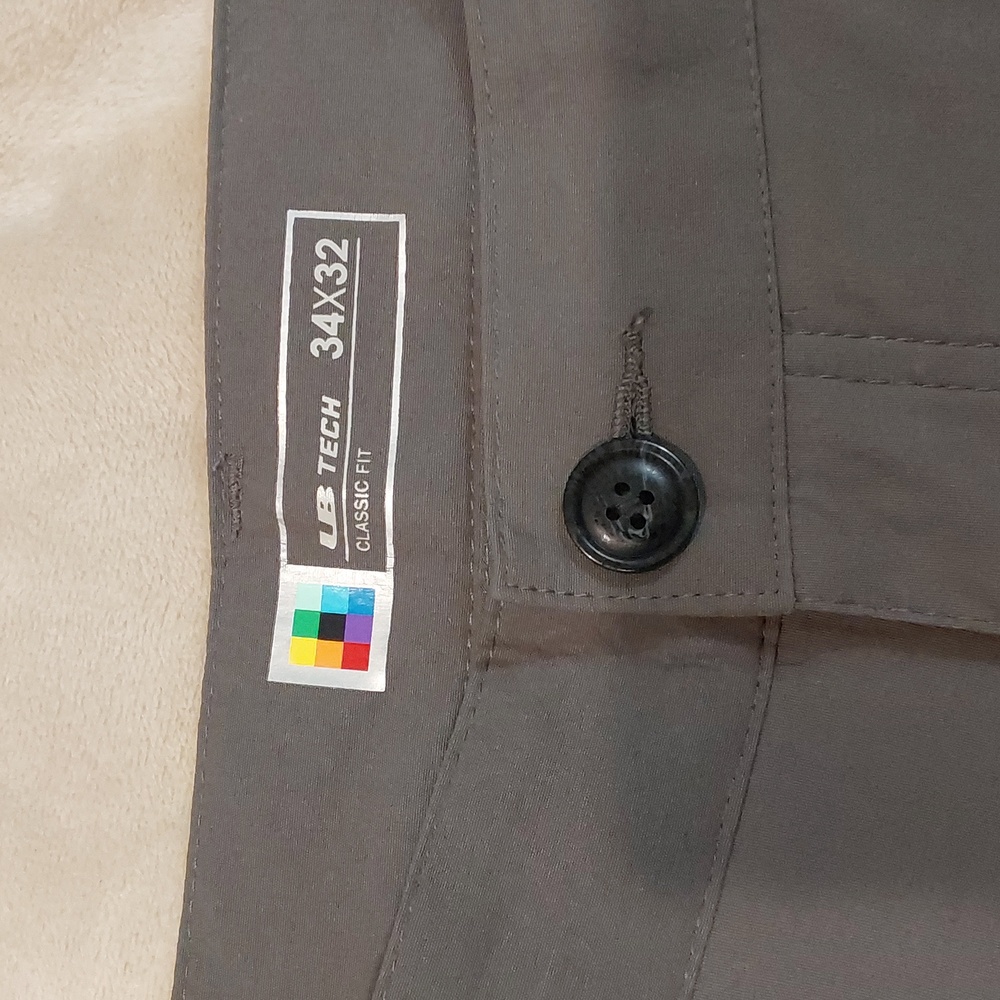 Ub Tech Classic Fit Mens Chino Cargo Pant Size 34x32 - Picture 5 of 10